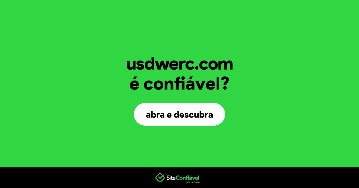 O site usdwerc.com é confiável?