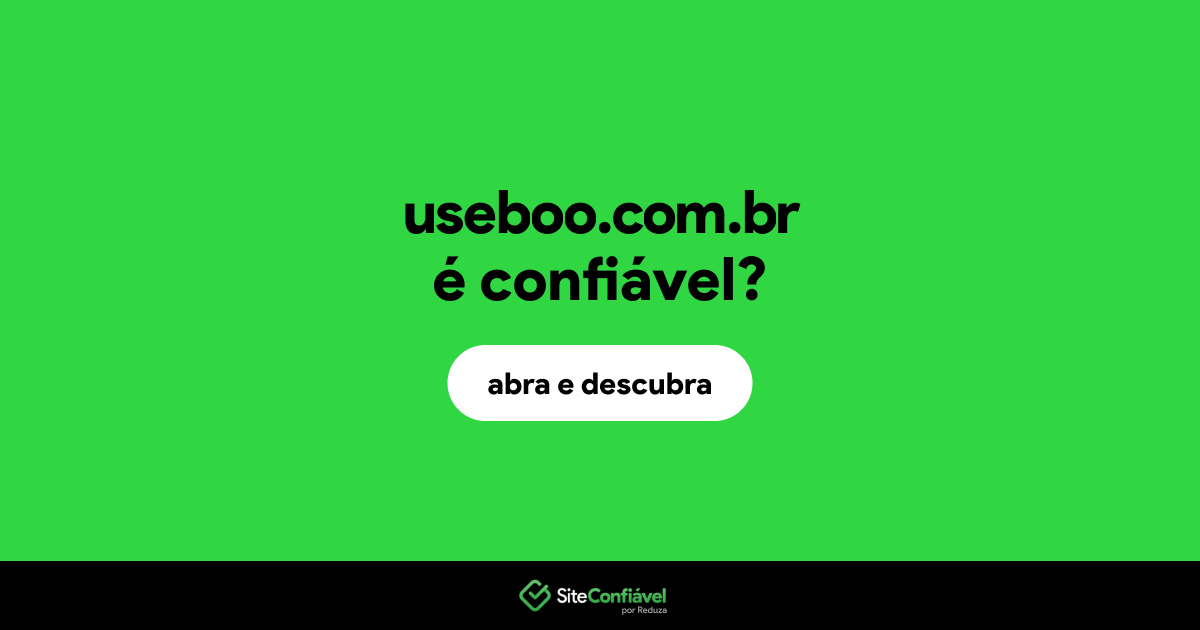 O site useboo.com.br é confiável?