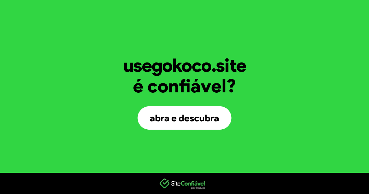 O site usegokoco.site é confiável?