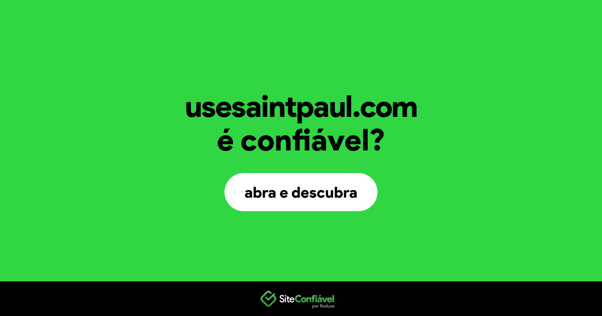 O site usesaintpaul.com é confiável?