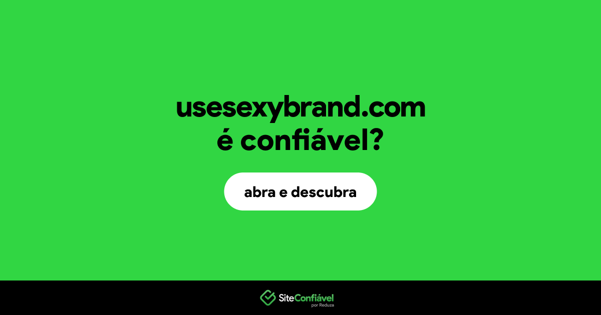 O site usesexybrand.com é confiável?