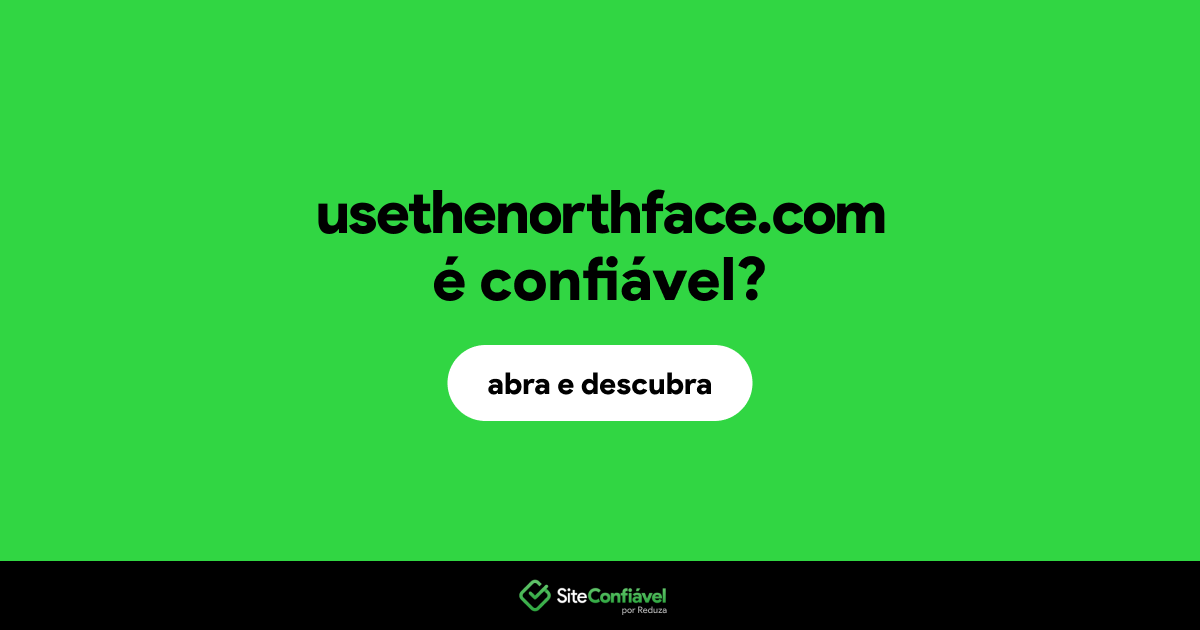 O site usethenorthface.com é confiável?