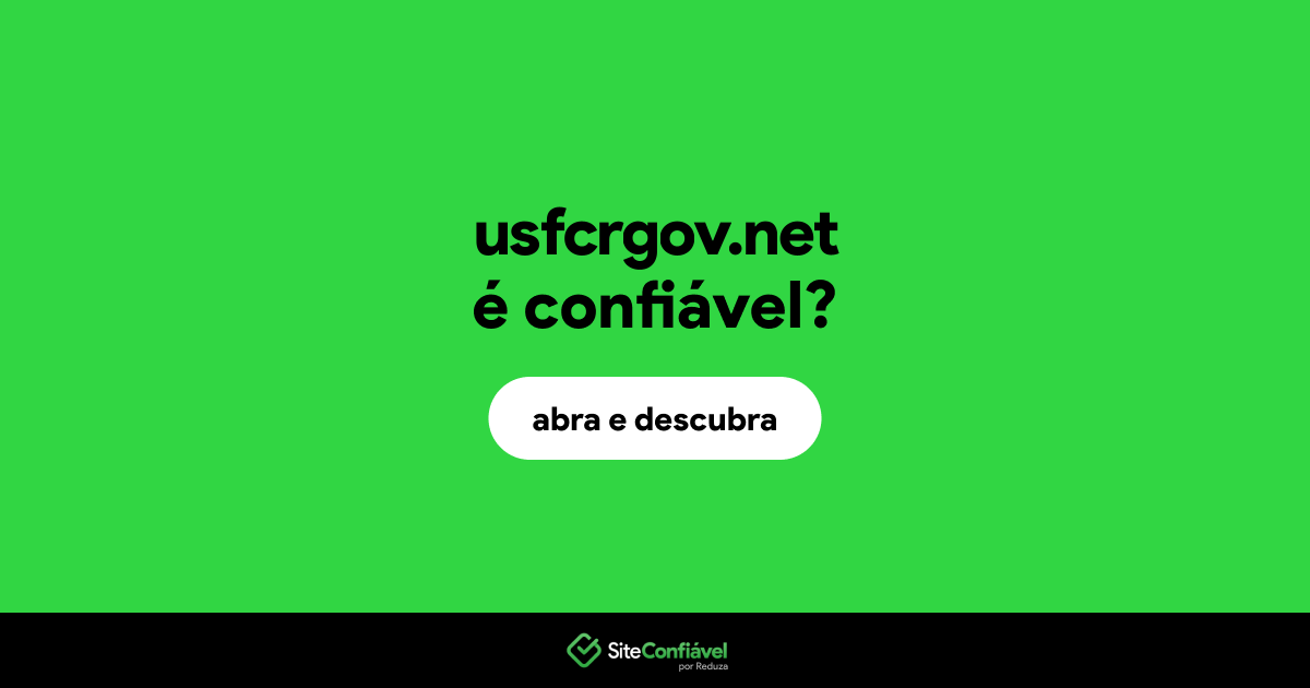 O site usfcrgov.net é confiável?