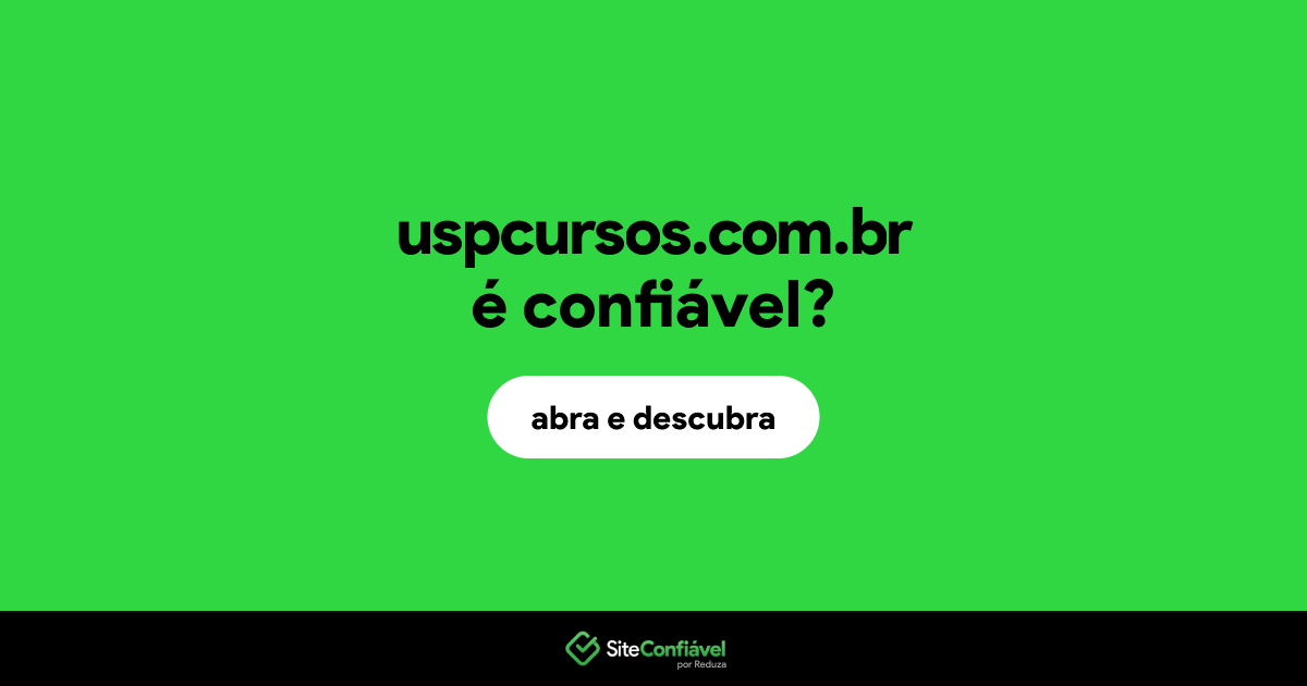 O site uspcursos.com.br é confiável?