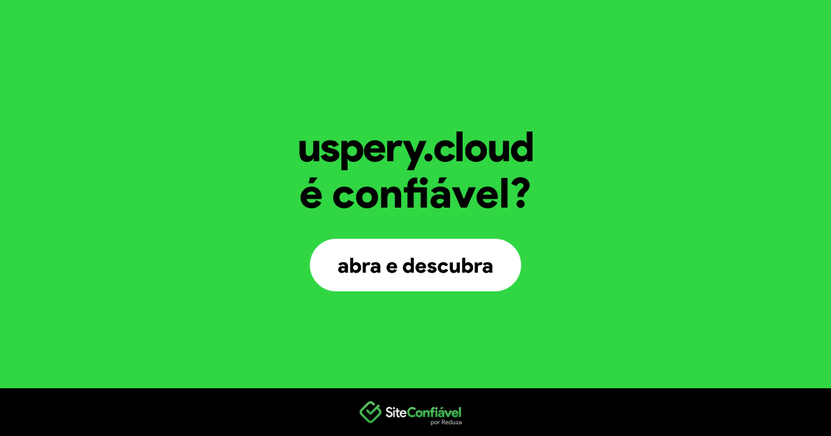 O site uspery.cloud é confiável?
