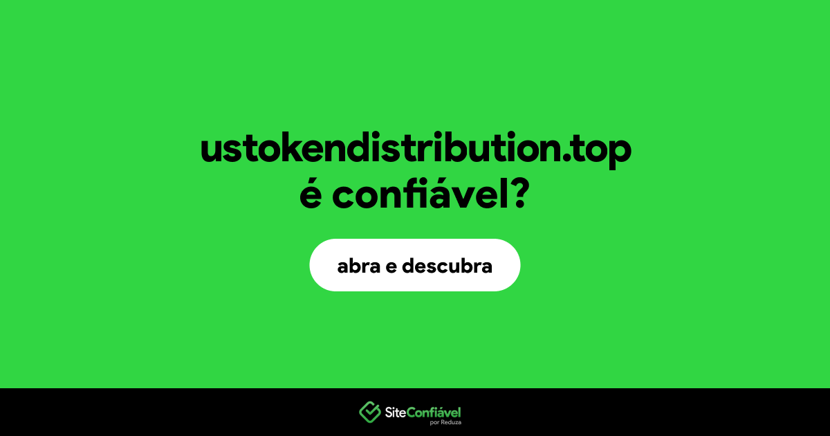 O site ustokendistribution.top é confiável?