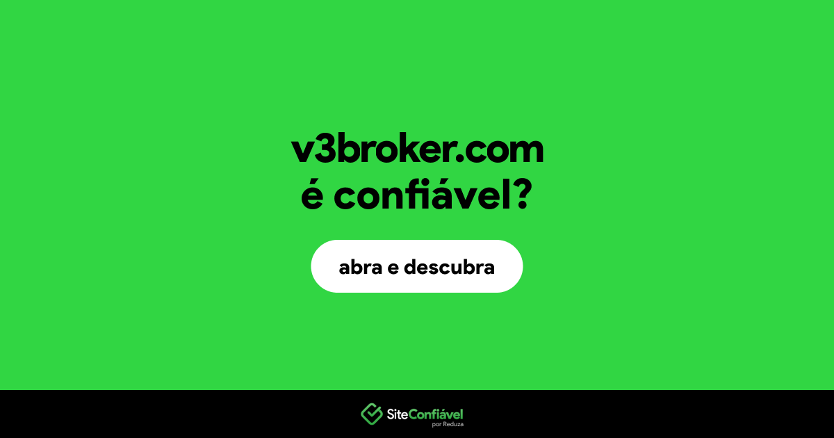 O site v3broker.com é confiável?