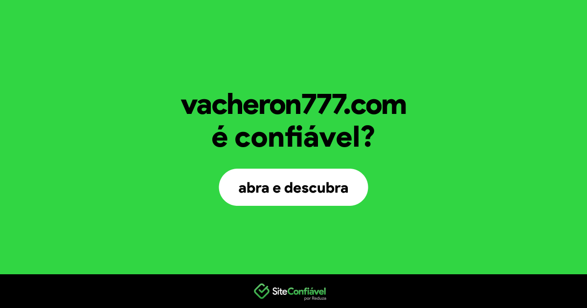 O site vacheron777.com é confiável?