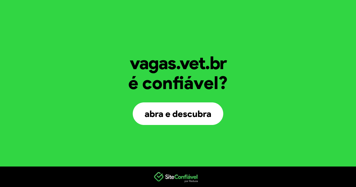 O site vagas.vet.br é confiável?