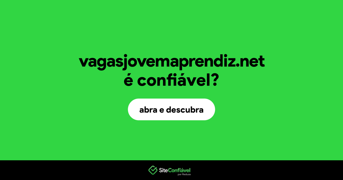 O site vagasjovemaprendiz.net é confiável?