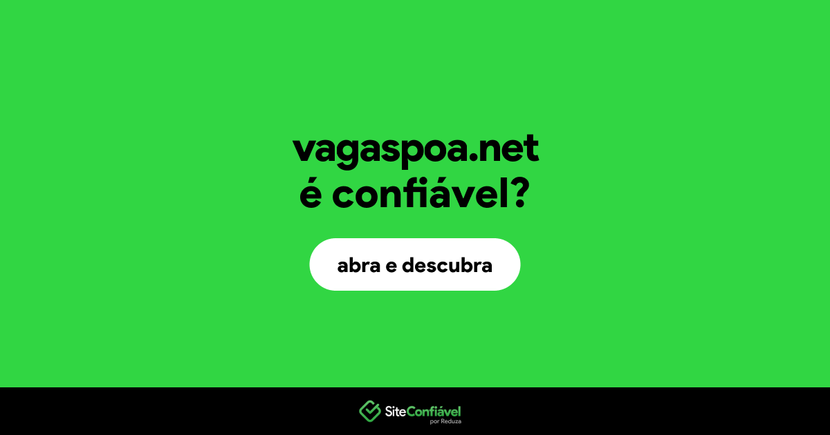 O site vagaspoa.net é confiável?