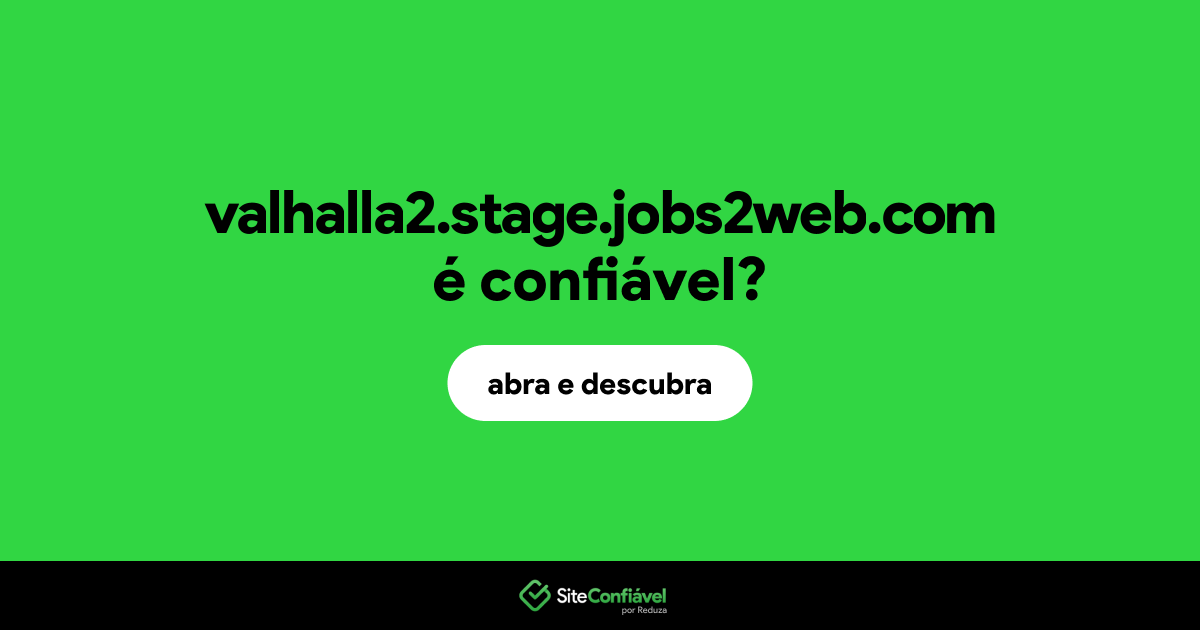 O site valhalla2.stage.jobs2web.com é confiável?