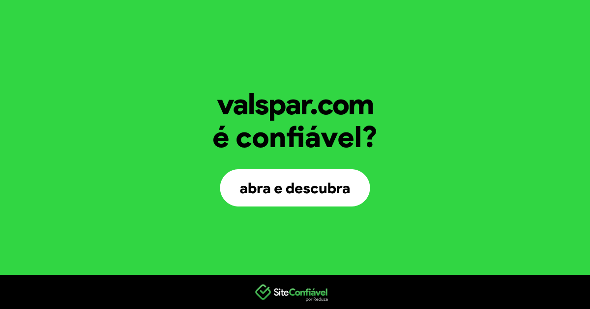 O site valspar.com é confiável?