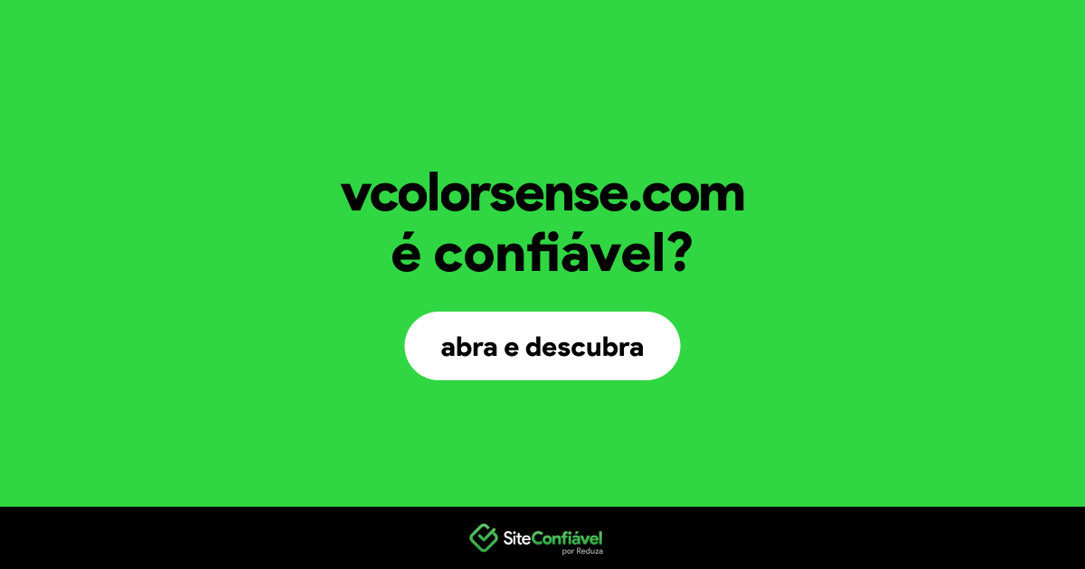 O site vcolorsense.com é confiável?