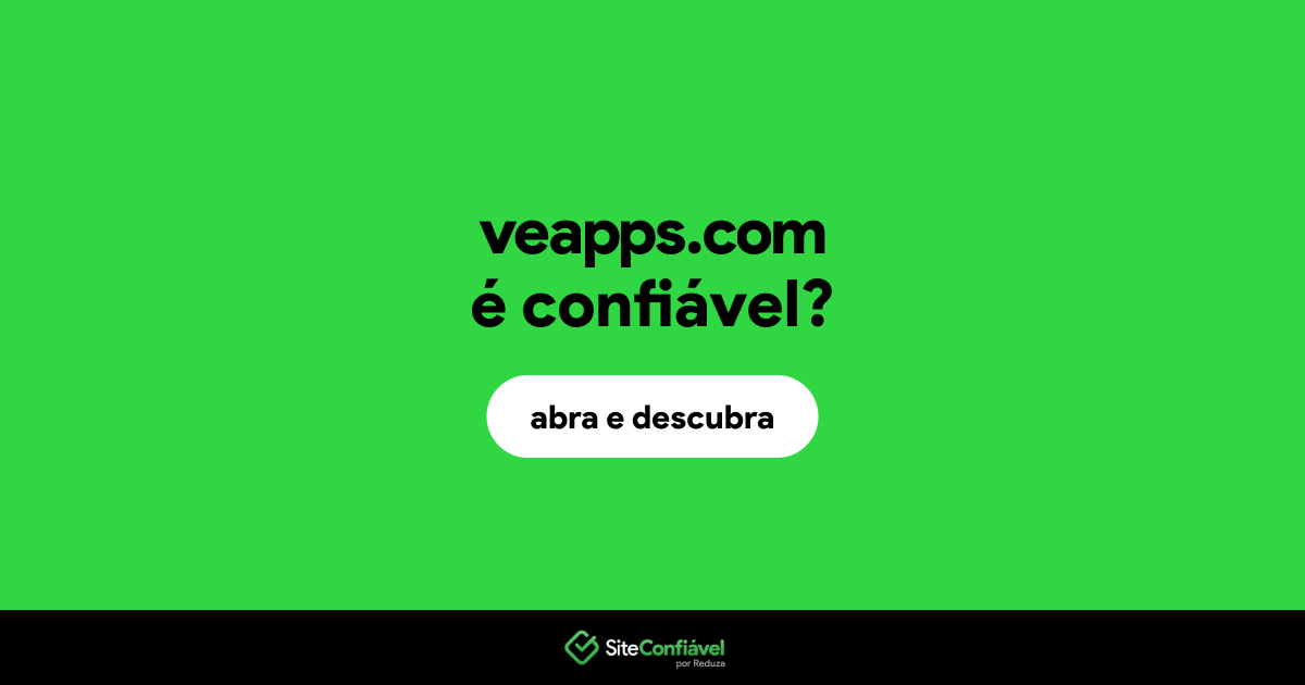 O site veapps.com é confiável?