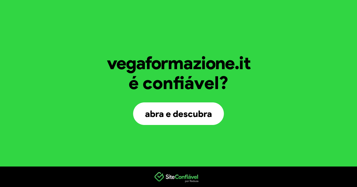 O site vegaformazione.it é confiável?
