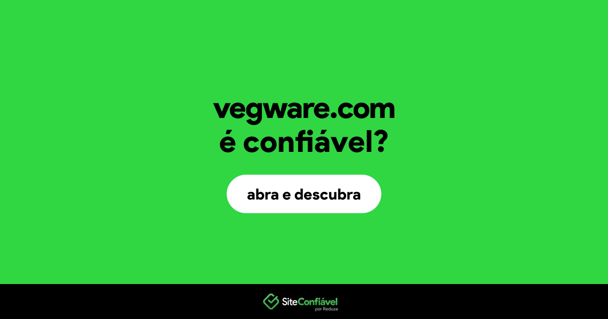 O site vegware.com é confiável?