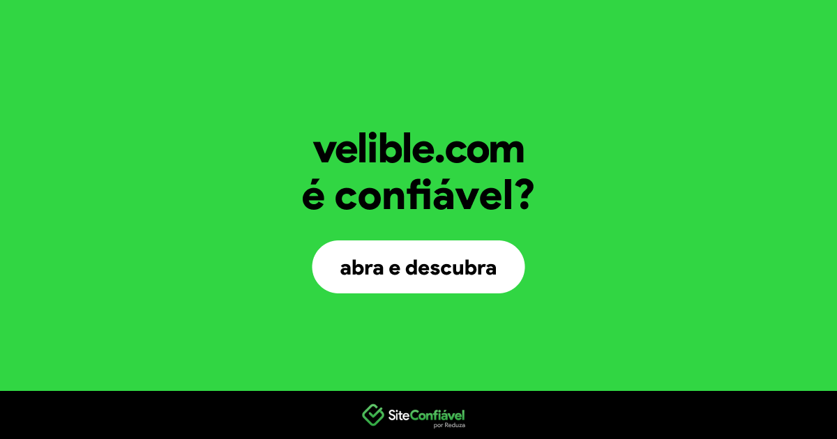 O site velible.com é confiável?