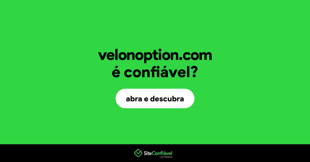 O site velonoption.com é confiável?