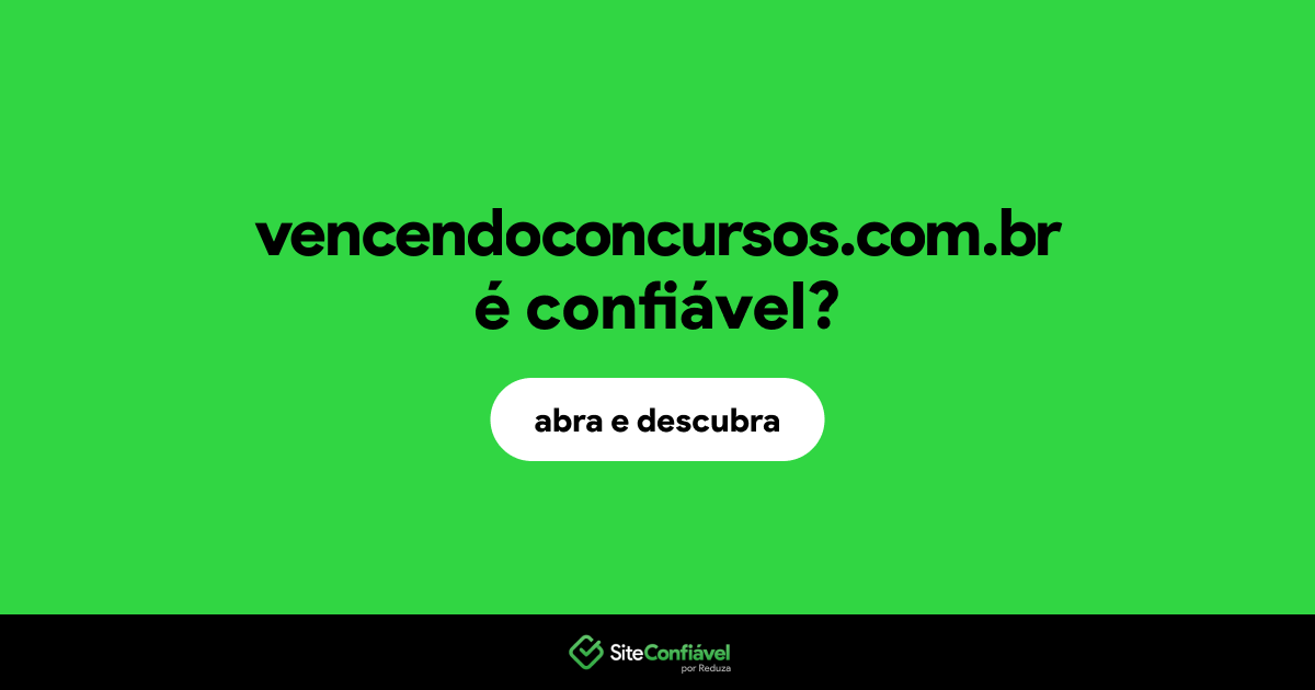 O site vencendoconcursos.com.br é confiável?