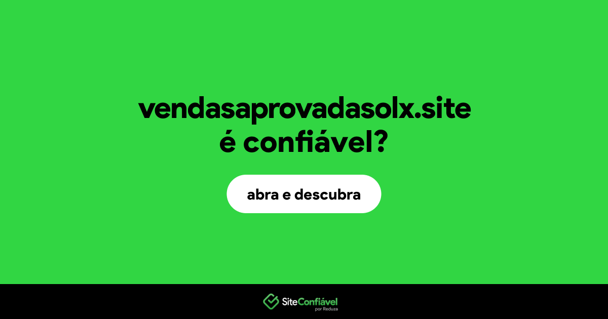 O site vendasaprovadasolx.site é confiável?