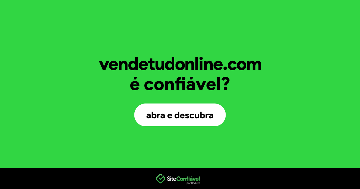 O site vendetudonline.com é confiável?