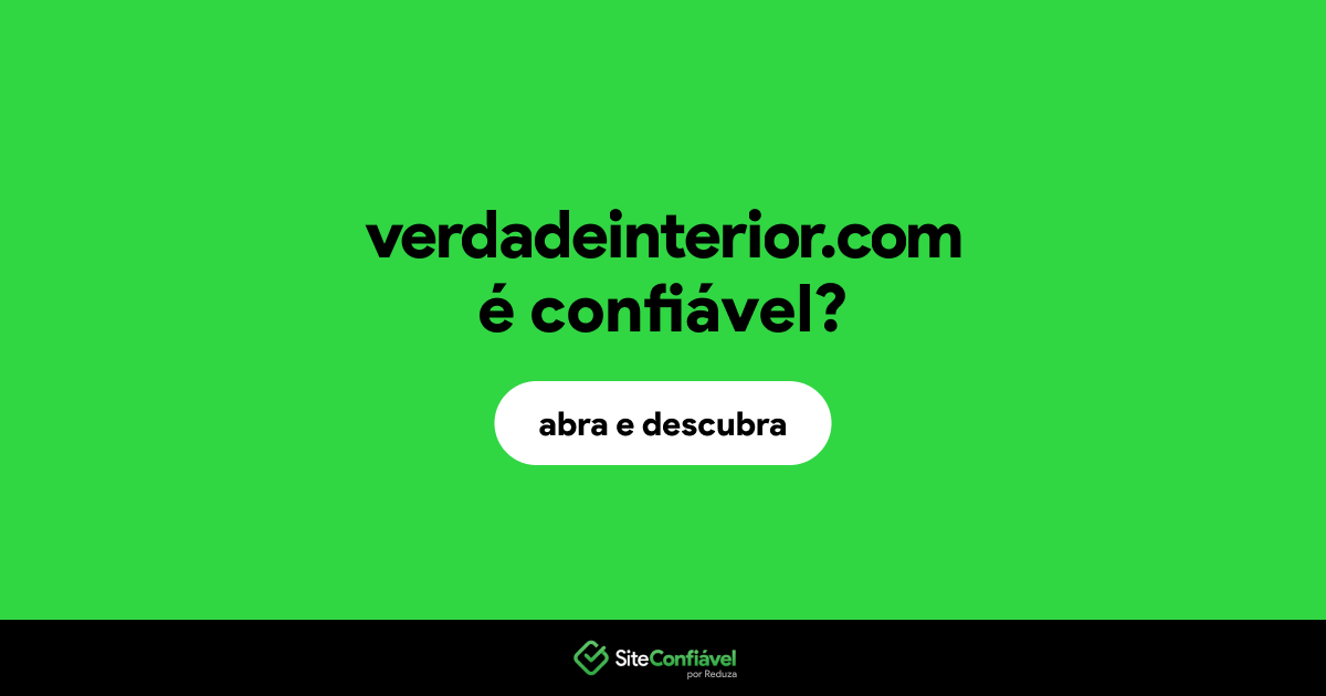 O site verdadeinterior.com é confiável?