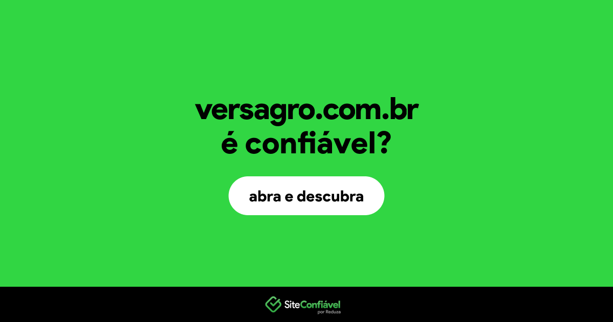 O site versagro.com.br é confiável?