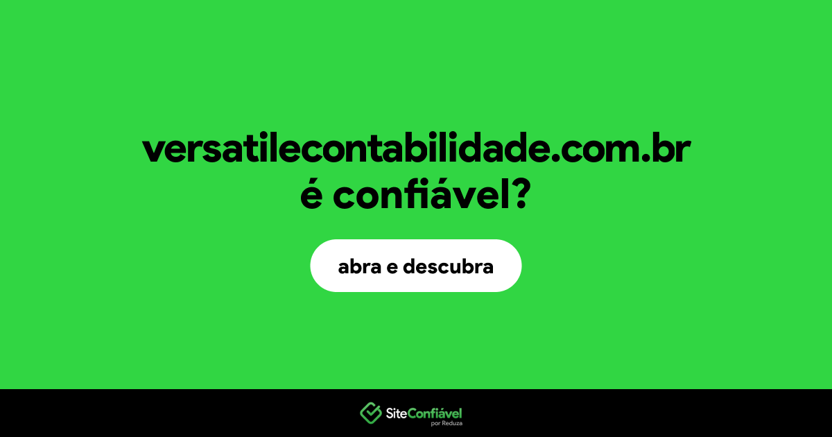 O site versatilecontabilidade.com.br é confiável?