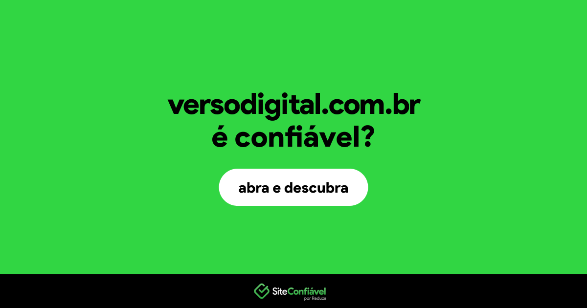 O site versodigital.com.br é confiável?