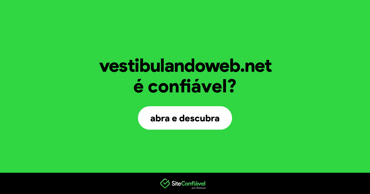 O site vestibulandoweb.net é confiável?