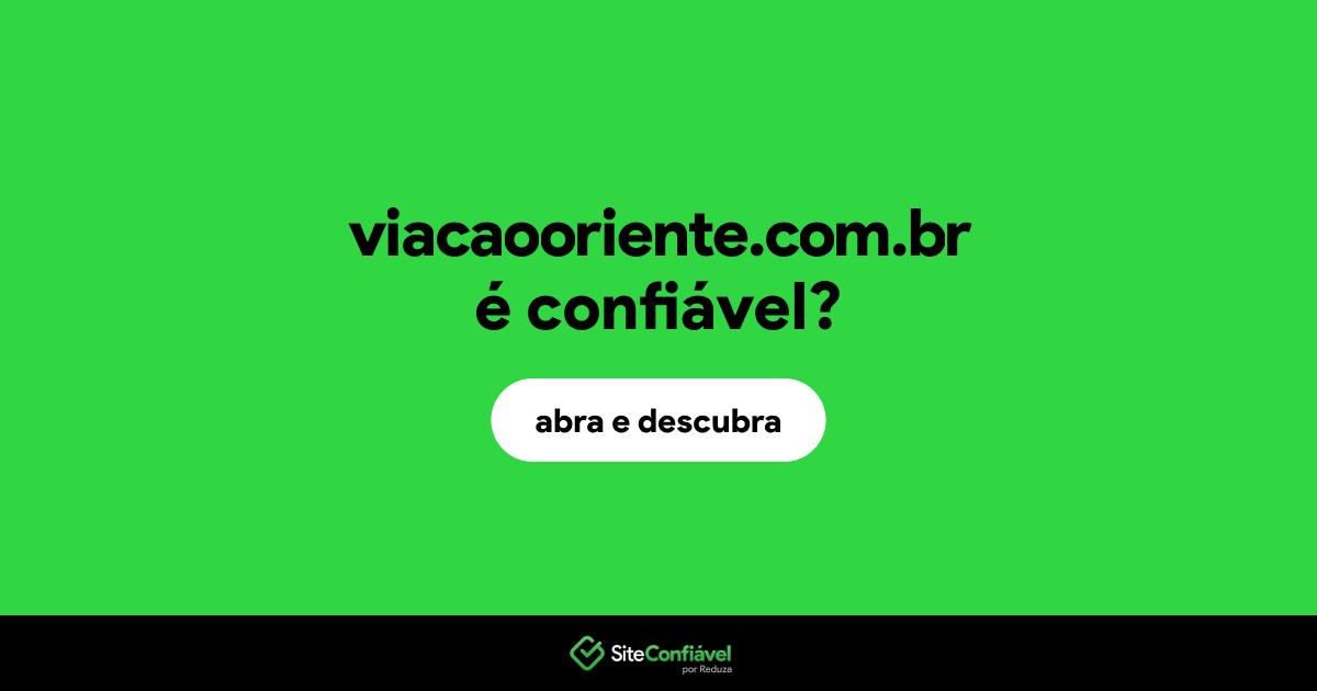 O site viacaooriente.com.br é confiável?