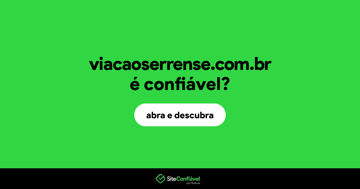 O site viacaoserrense.com.br é confiável?
