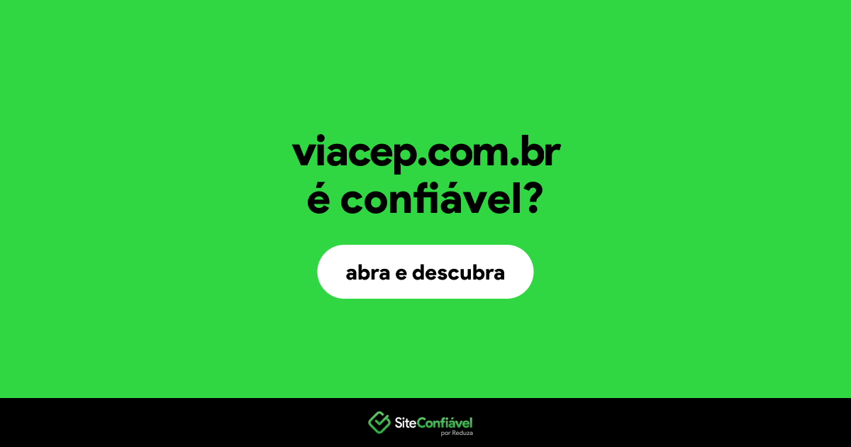 O site viacep.com.br é confiável?