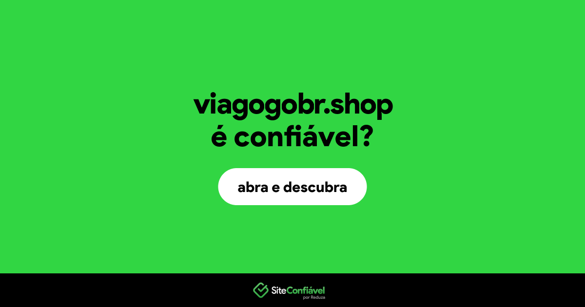O site viagogobr.shop é confiável?