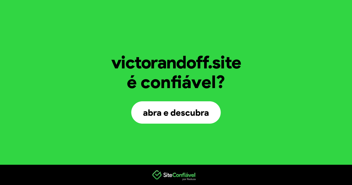 O site victorandoff.site é confiável?
