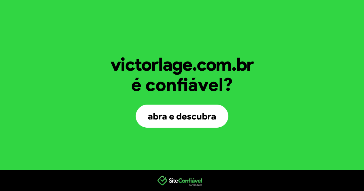 O site victorlage.com.br é confiável?