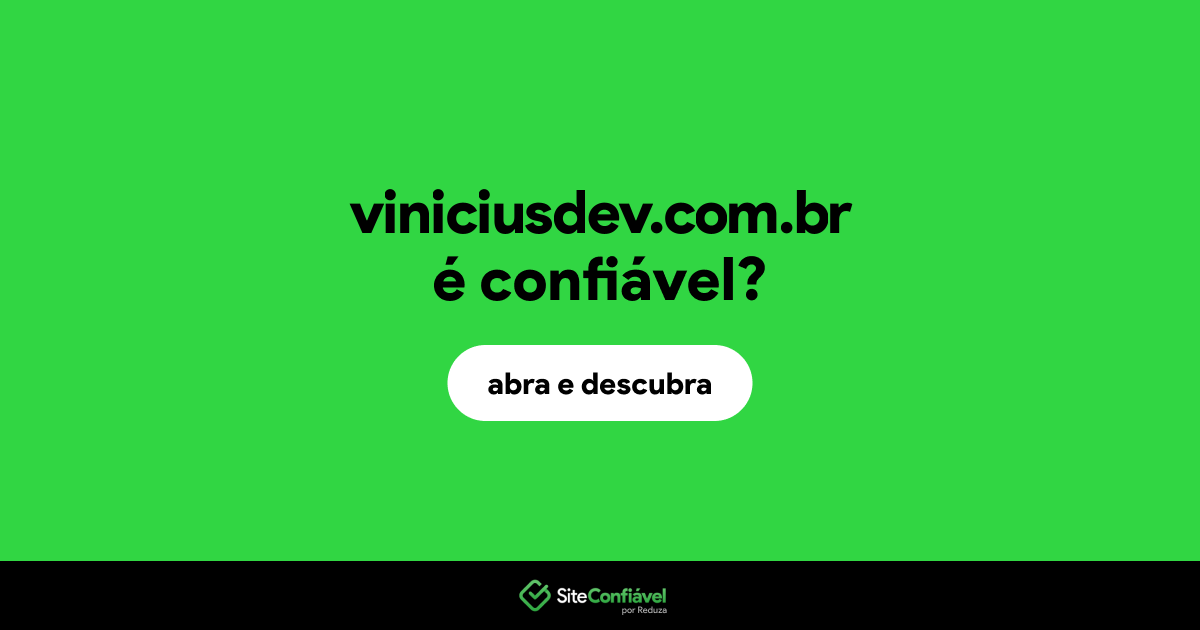 O site viniciusdev.com.br é confiável?