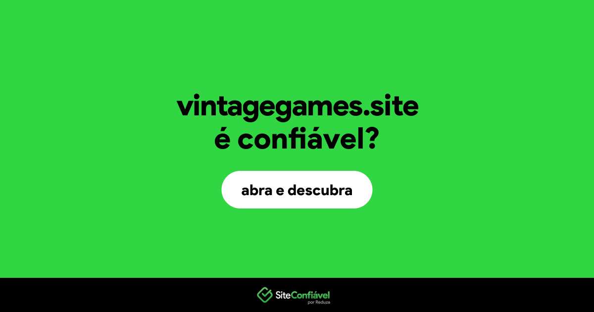 O site vintagegames.site é confiável?