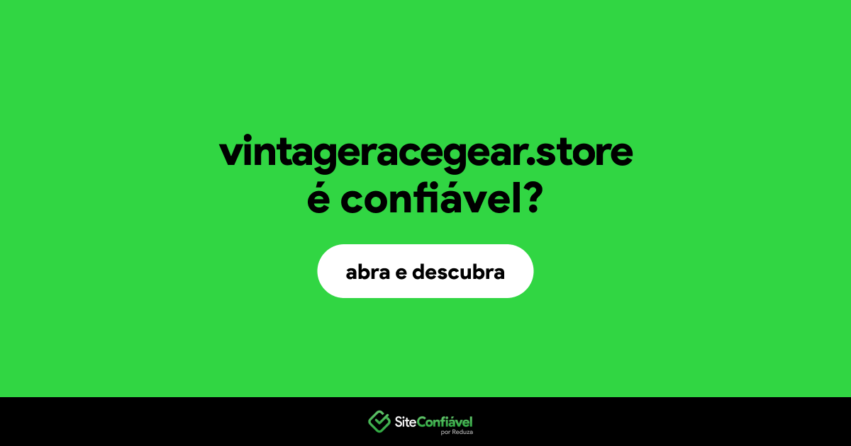 O site vintageracegear.store é confiável?