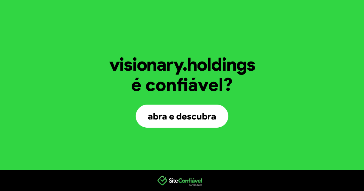 O site visionary.holdings é confiável?