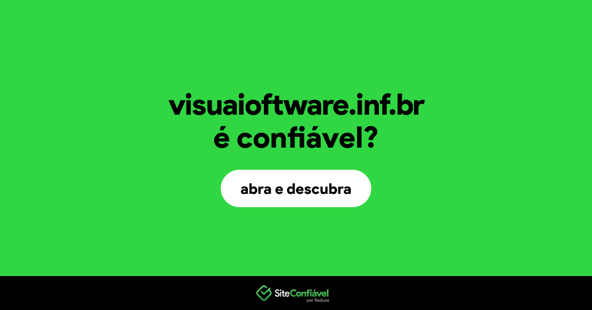 O site visuaioftware.inf.br é confiável?