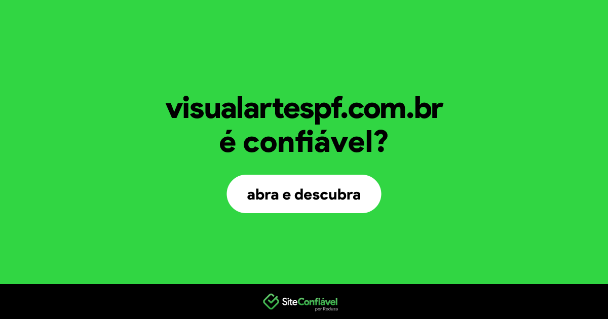 O site visualartespf.com.br é confiável?