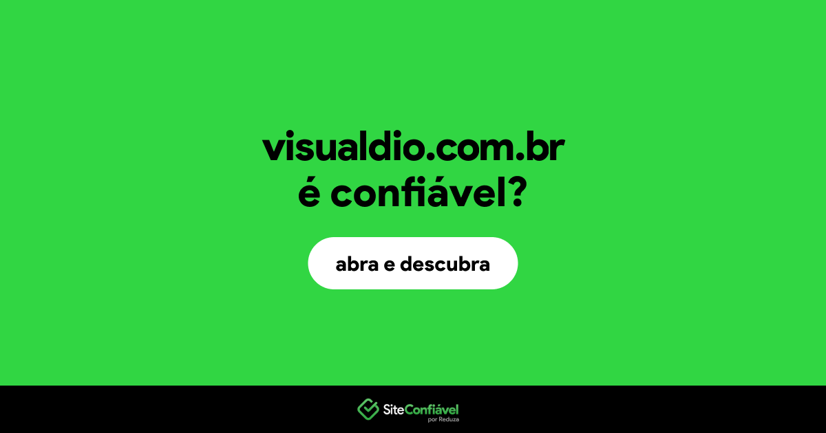 O site visualdio.com.br é confiável?