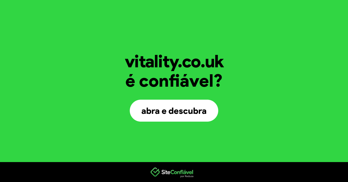 O site vitality.co.uk é confiável?