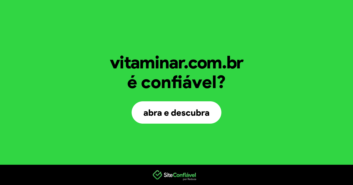 O site vitaminar.com.br é confiável?