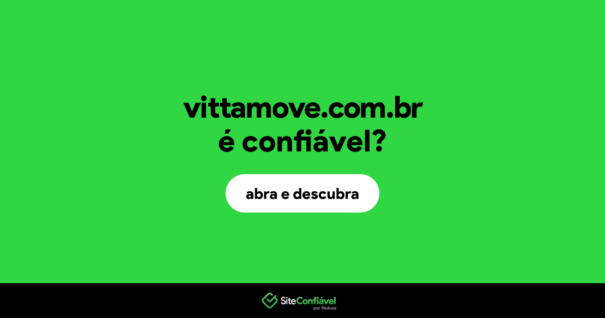 O site vittamove.com.br é confiável?