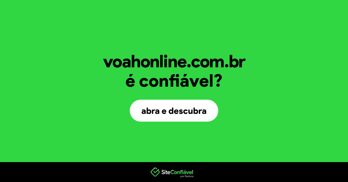 O site voahonline.com.br é confiável?