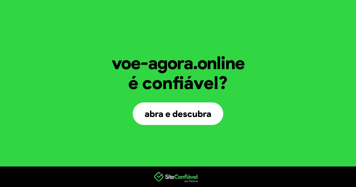 O site voe-agora.online é confiável?