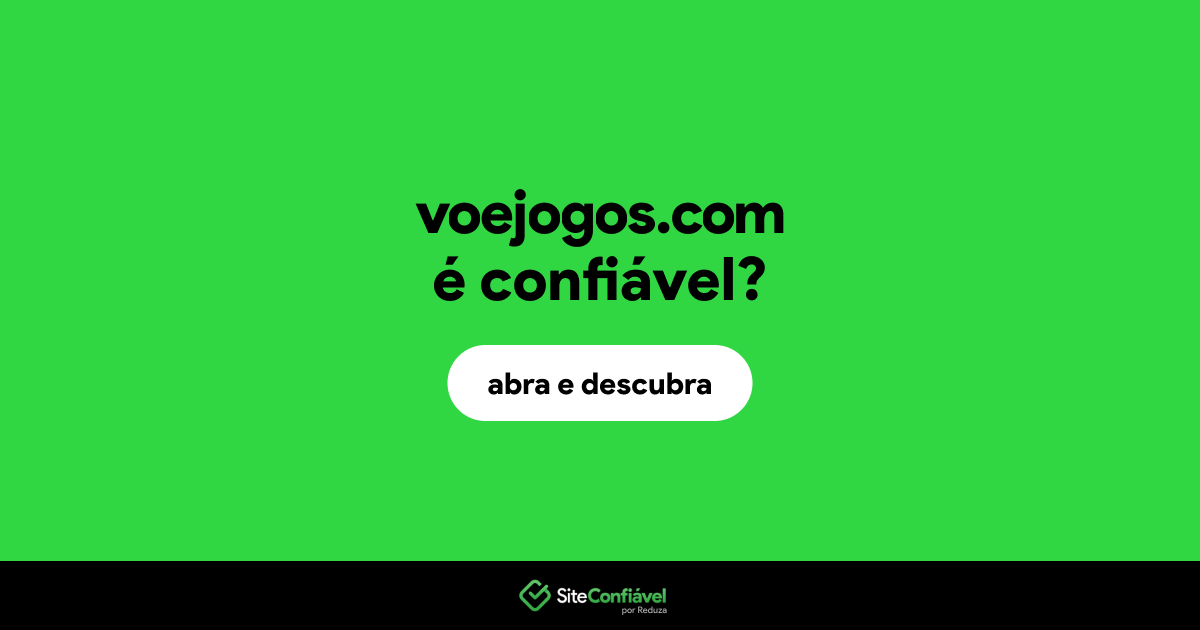 O site voejogos.com é confiável?